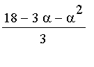 (18-3*alpha-alpha^2)/3